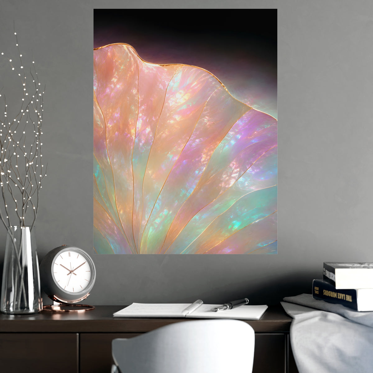 One Lotus Leaf — one lotus leaf, shown framed on a wall