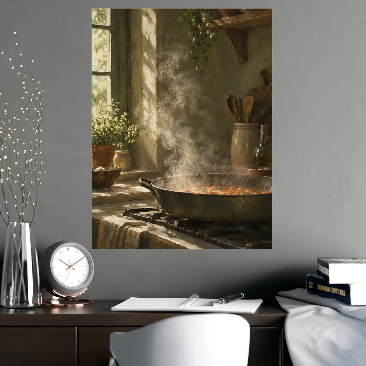 Steam in Daylight — steam in daylight, shown framed on a wall