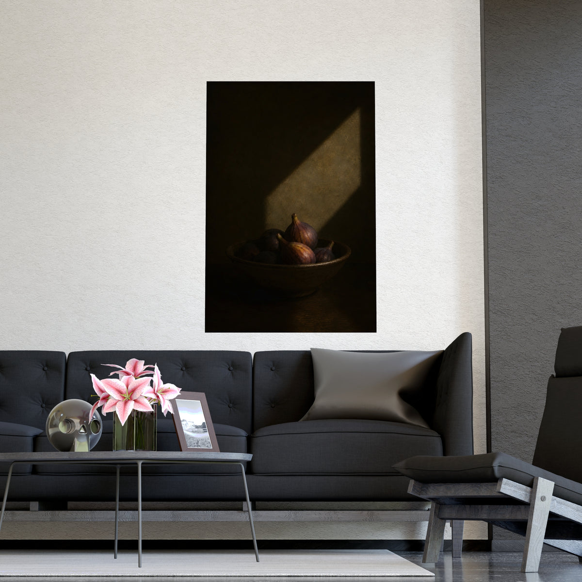 A Slit of Light — a slit of light, shown framed on a wall