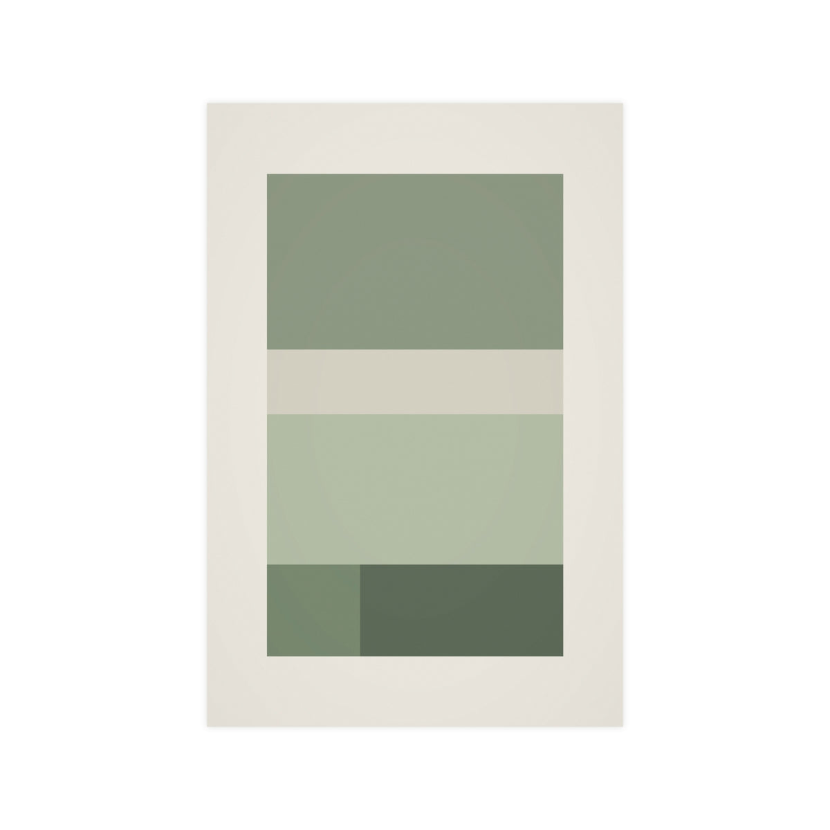 Sage Neutral Blocks Boho Wall Art — blocks in a sage neutral palette, 12x18 in print
