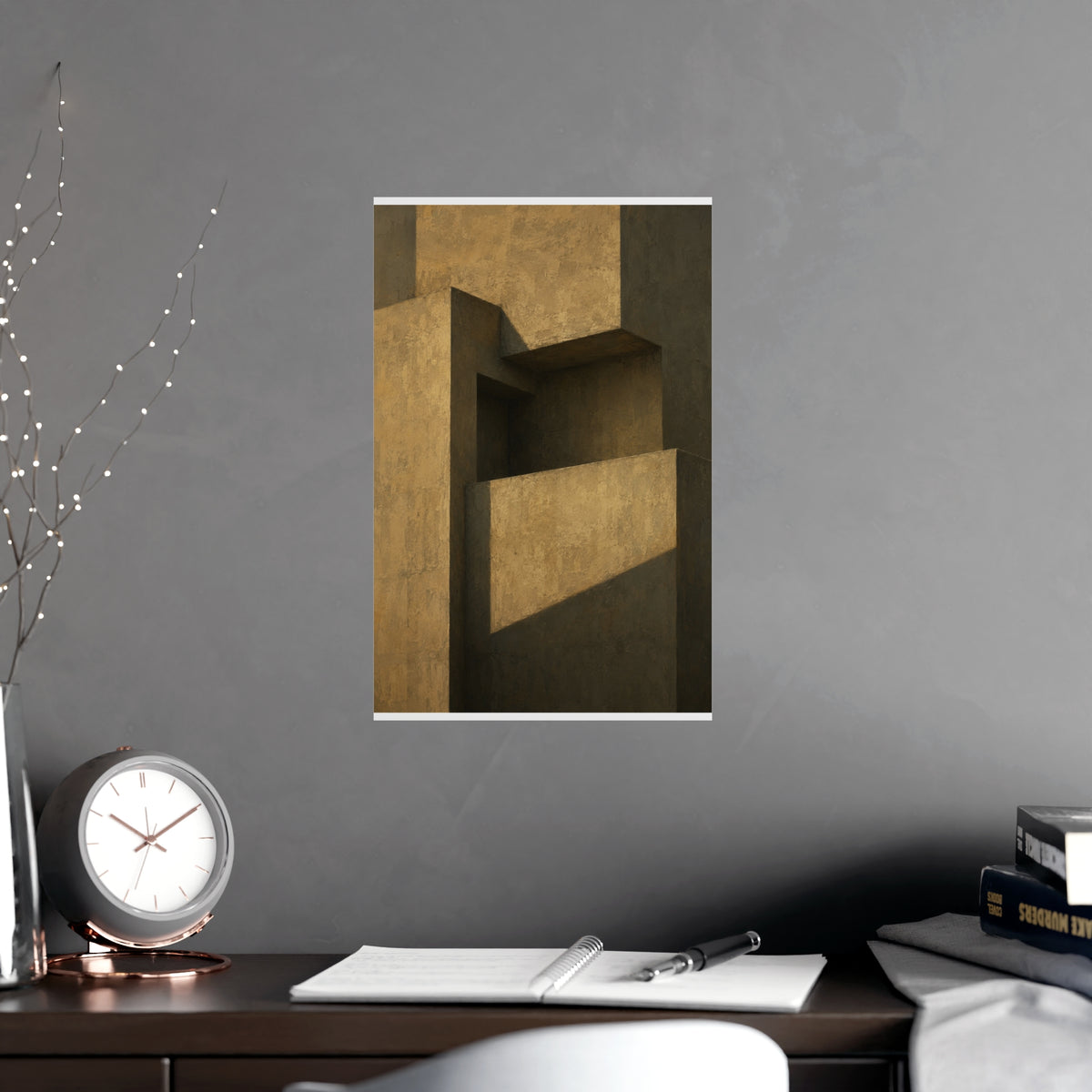 Facade at Dusk — facade at dusk, shown framed on a wall