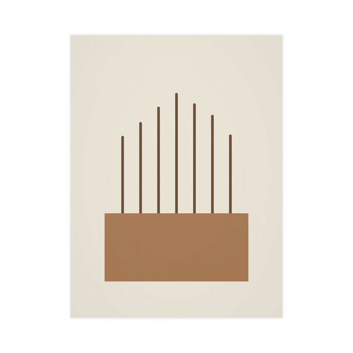 Warm Earth Lines Boho Wall Art — lines in a warm earth palette, 18x24 in print