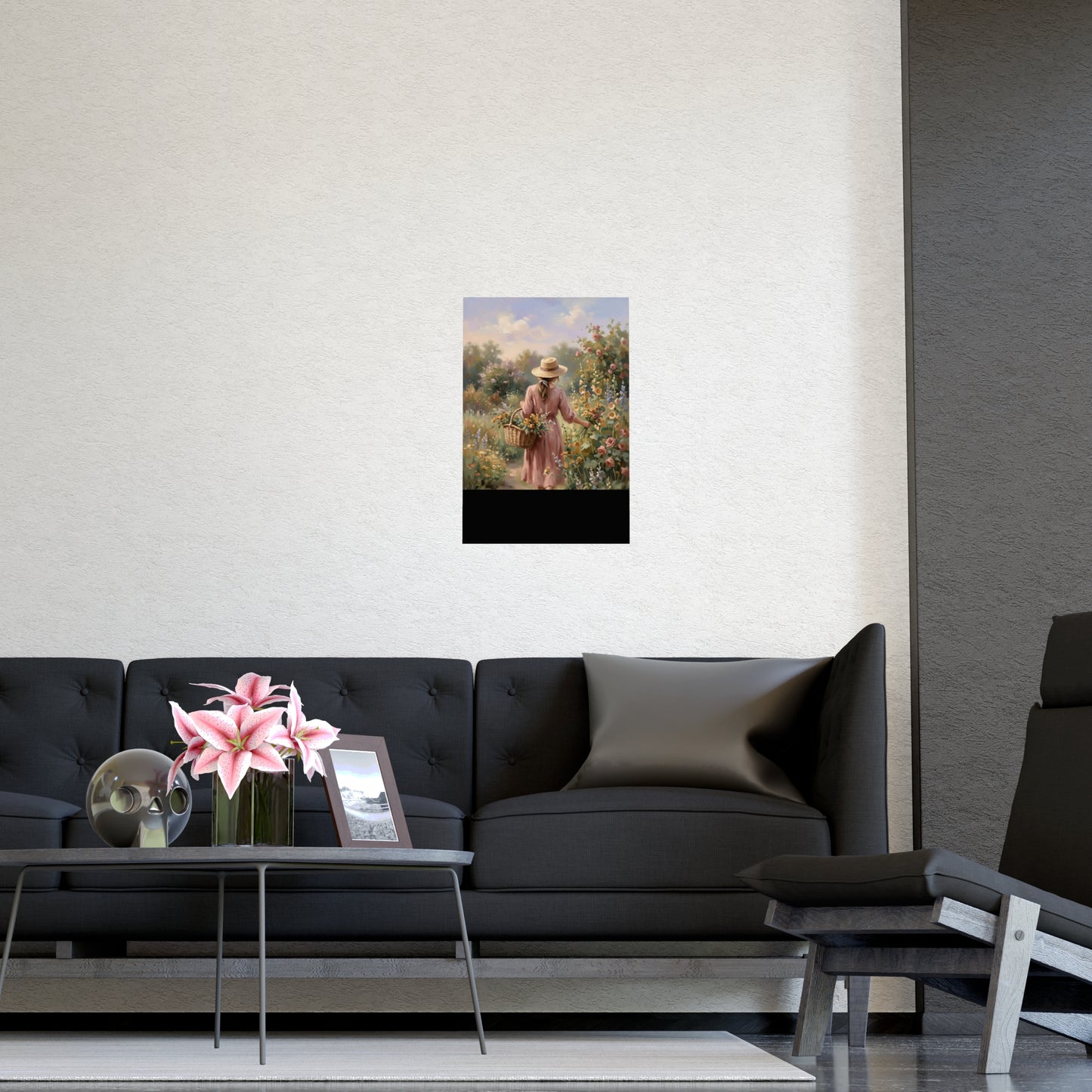 Gathering Flowers | Romantic Oil Painting Print | Wall Art