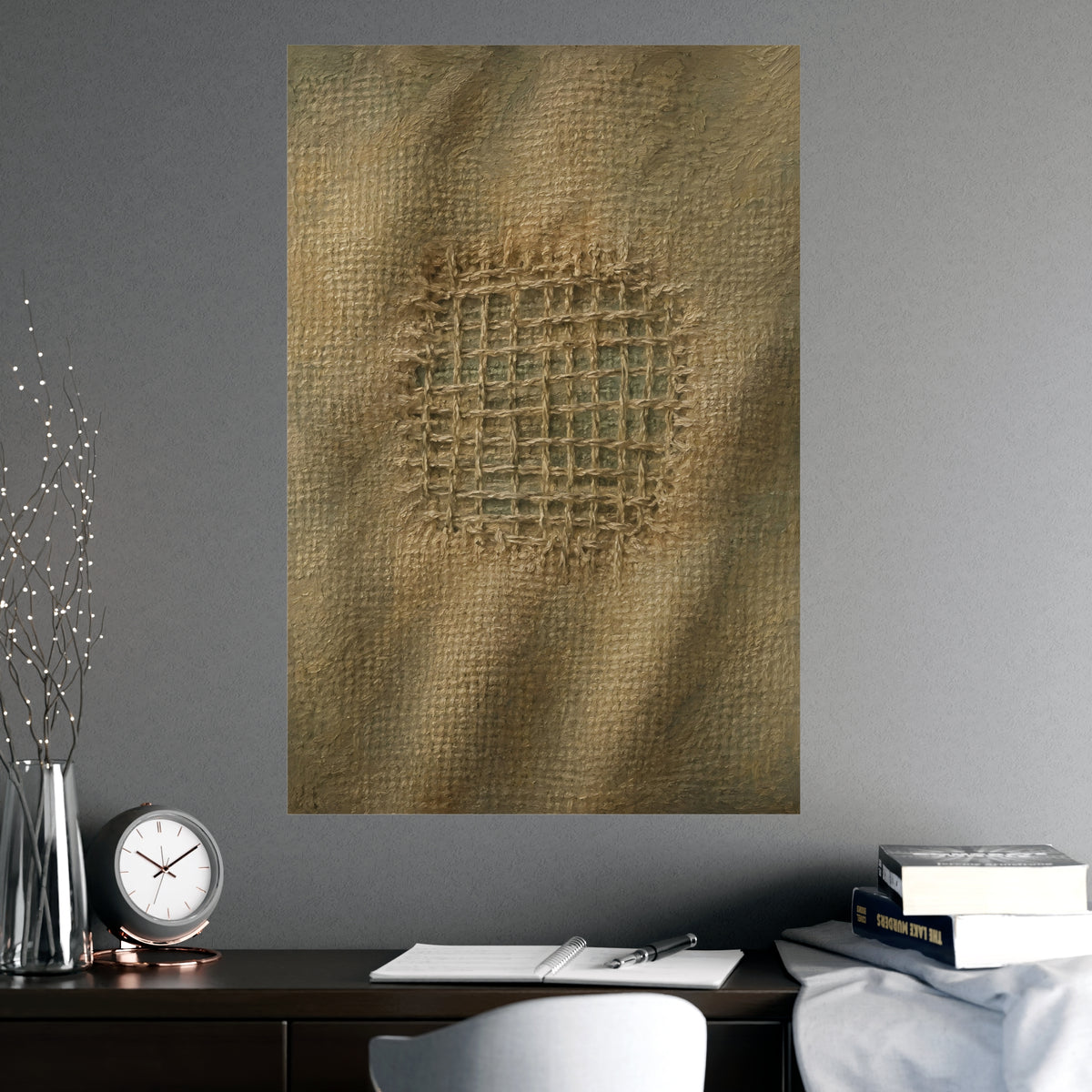 The Mend — the mend, shown framed on a wall