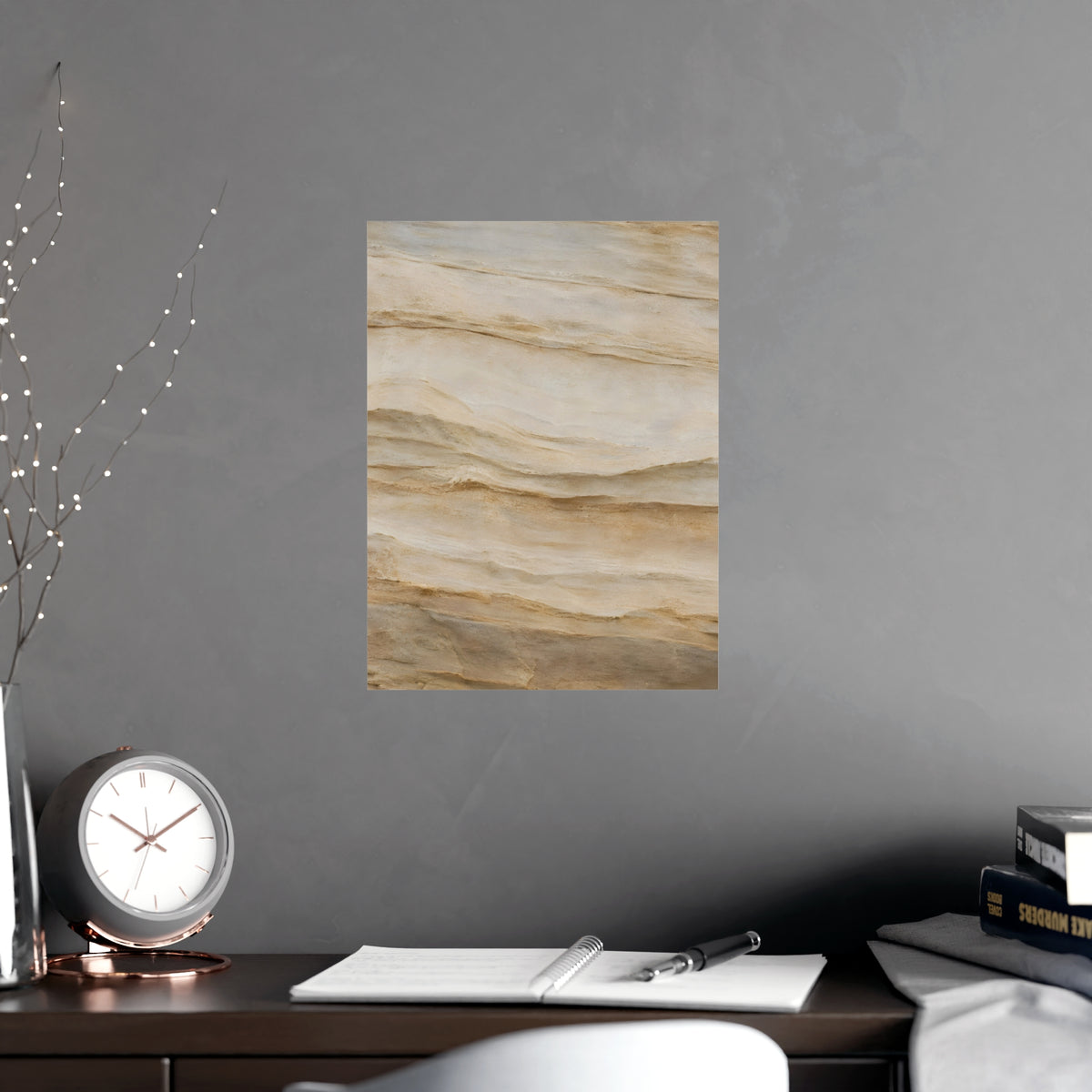 Sandstone Layers — sandstone layers, shown framed on a wall
