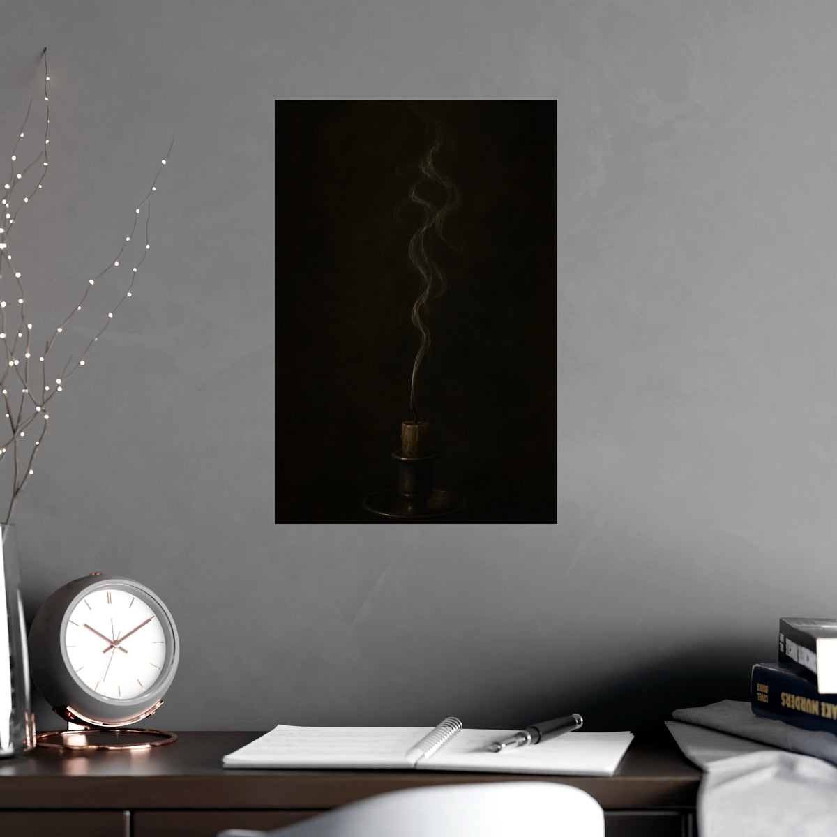 After the Candle — after the candle, shown framed on a wall