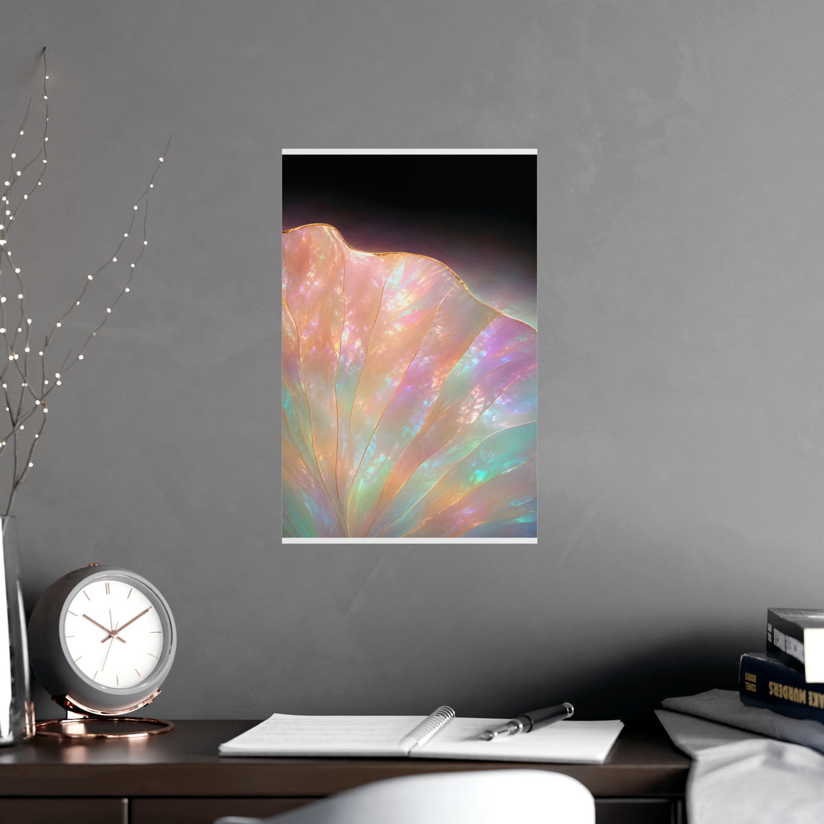 One Lotus Leaf — one lotus leaf, shown framed on a wall