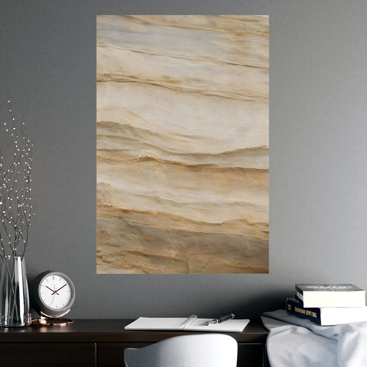 Sandstone Layers — sandstone layers, shown framed on a wall