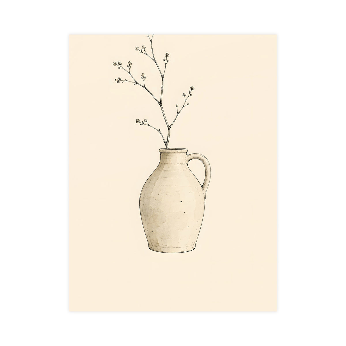 Jug and One Sprig — jug and one sprig, 18x24 in print