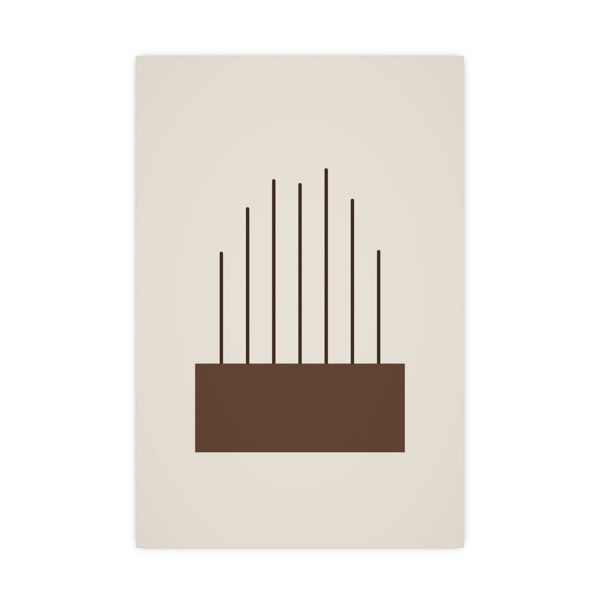 Sand Clay Lines Wall Art — lines in a sand clay palette, 16x24 in print