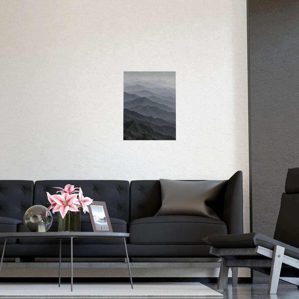Ridge behind Ridge — ridge behind ridge, shown framed on a wall
