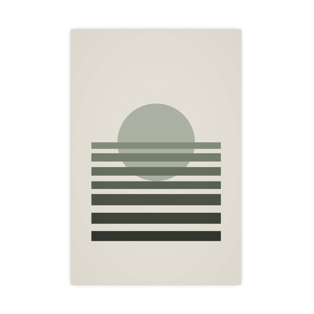 Sage Neutral Sunset Boho Wall Art — sunset in a sage neutral palette, 20x30 in print