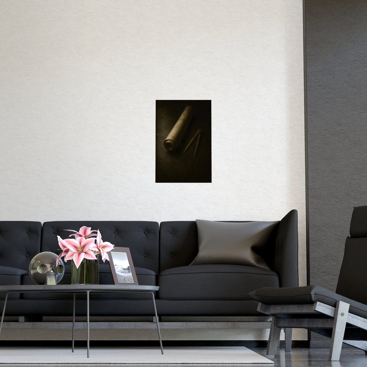 Chart and Dividers — chart and dividers, shown framed on a wall