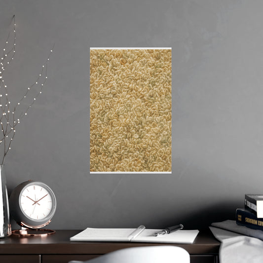 A Field of Loops — a field of loops, shown framed on a wall