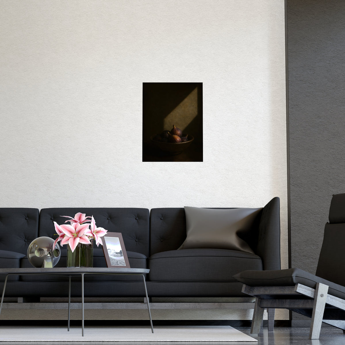 A Slit of Light — a slit of light, shown framed on a wall