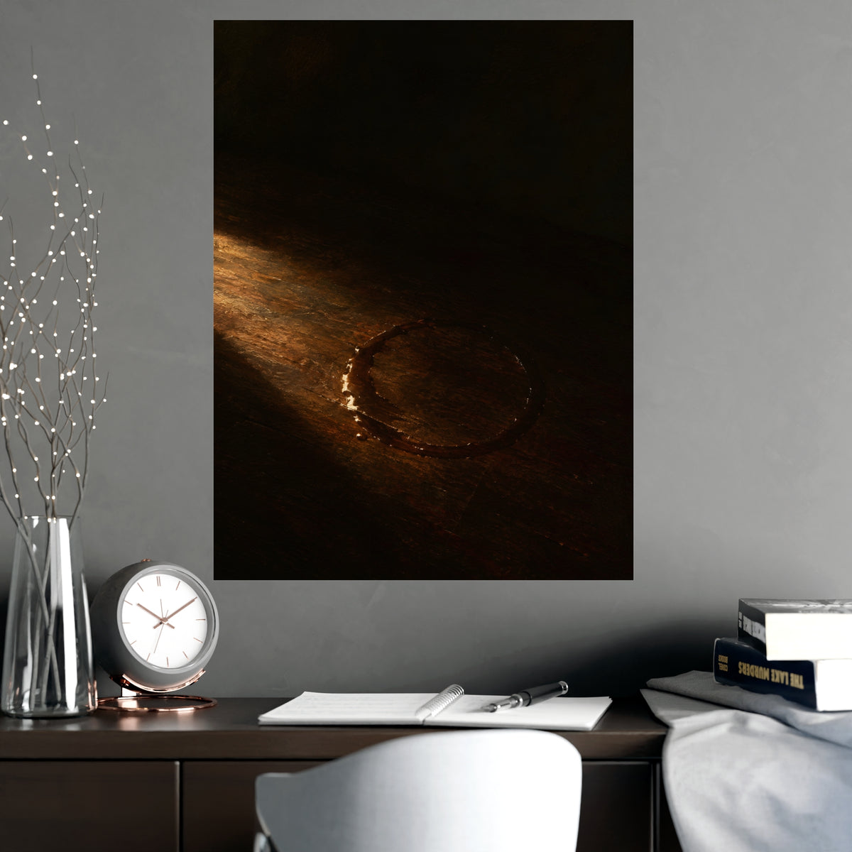 The Ring It Left — the ring it left, shown framed on a wall