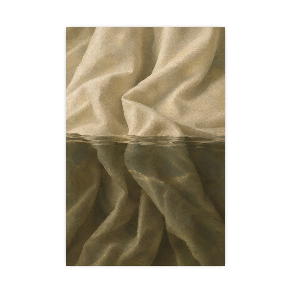 Wo es das Wasser Berührt | Textil-Studie | Kunstdruck