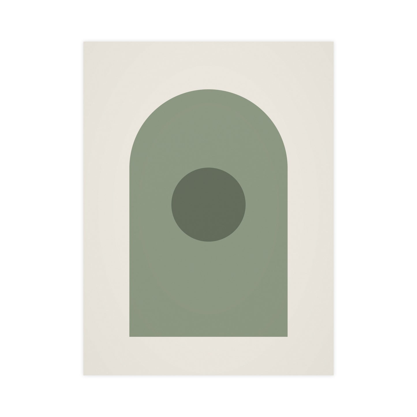 Sage Neutral Arch Boho Wall Art | Living Room Print
