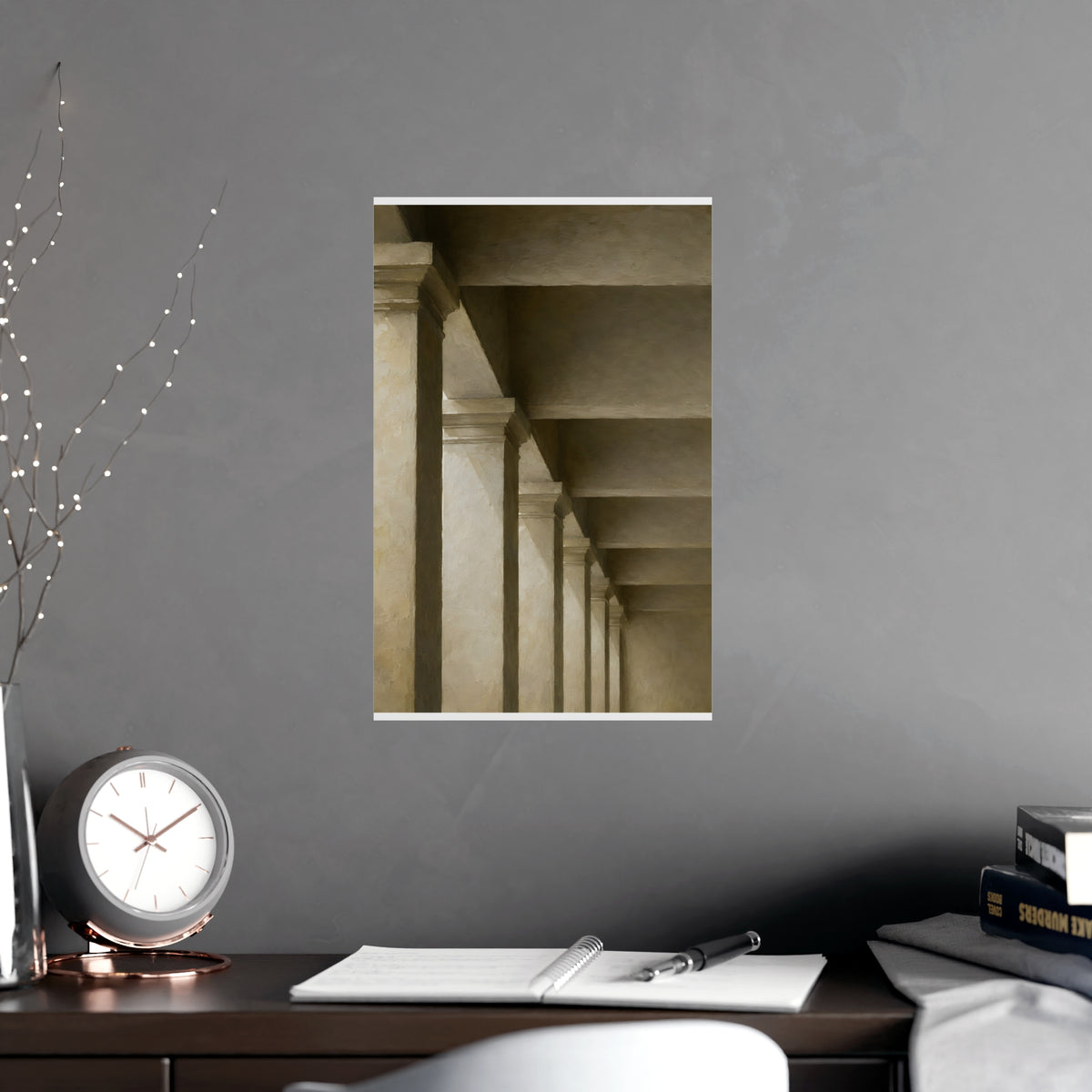 Colonnade — colonnade, shown framed on a wall