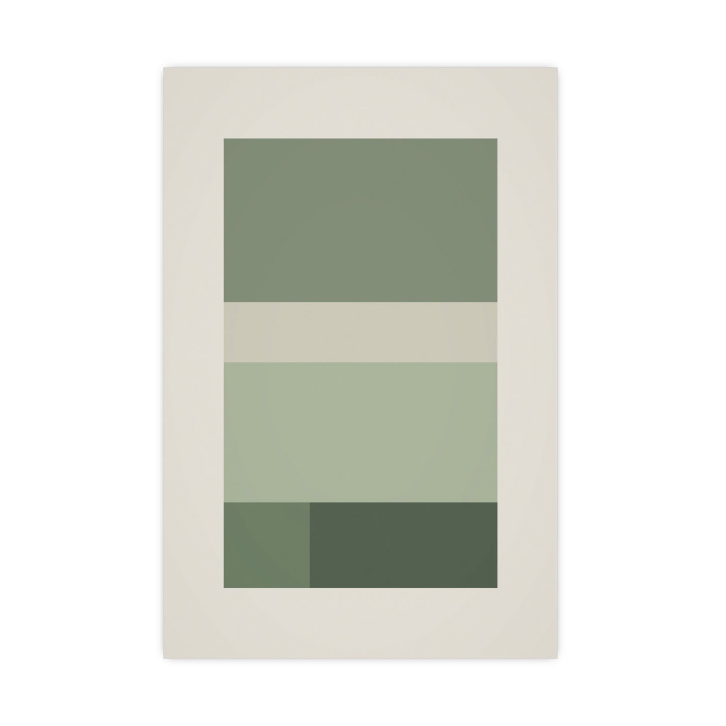 Sage Neutral Blocks Boho Wall Art | Living Room Print