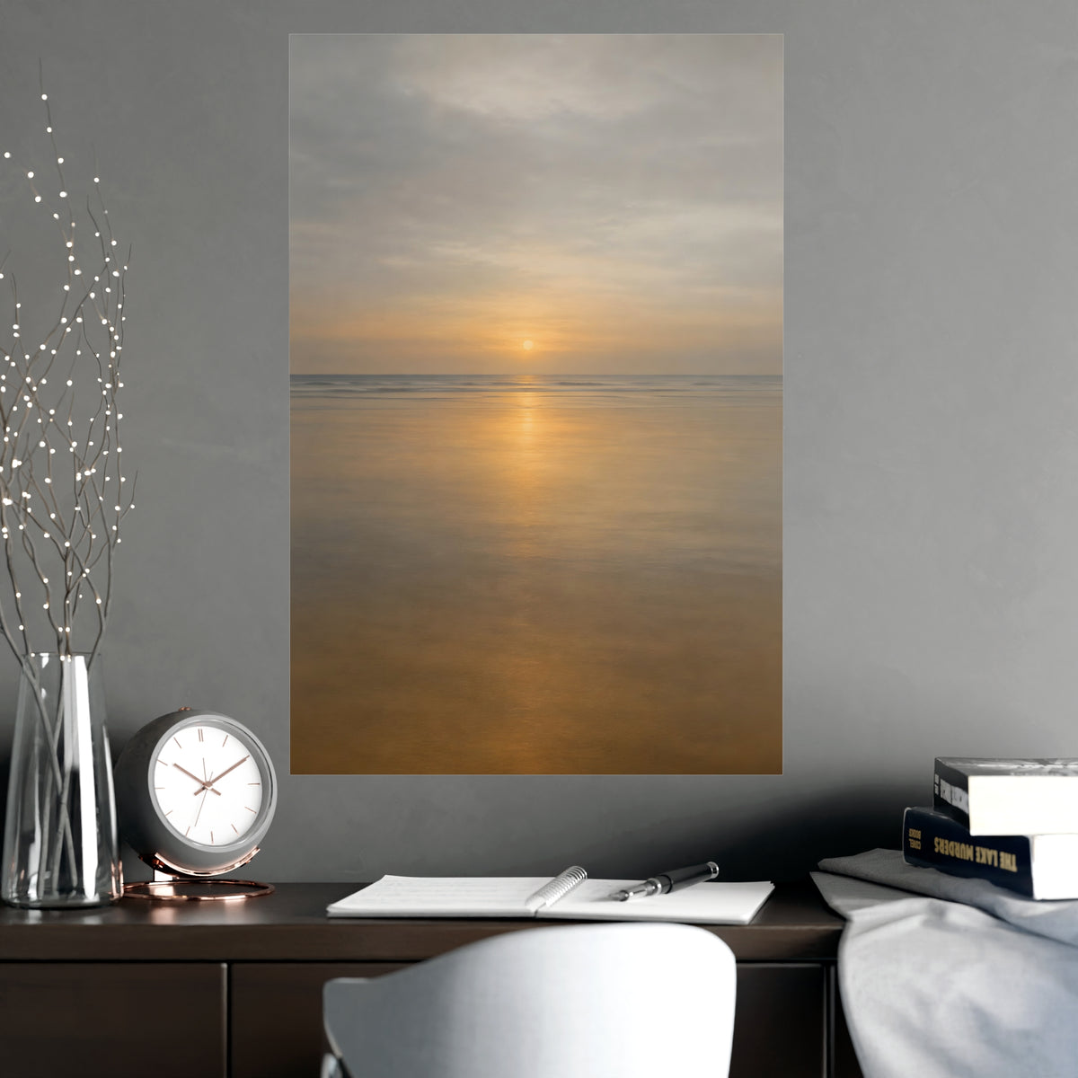 Wet Sand — wet sand, shown framed on a wall