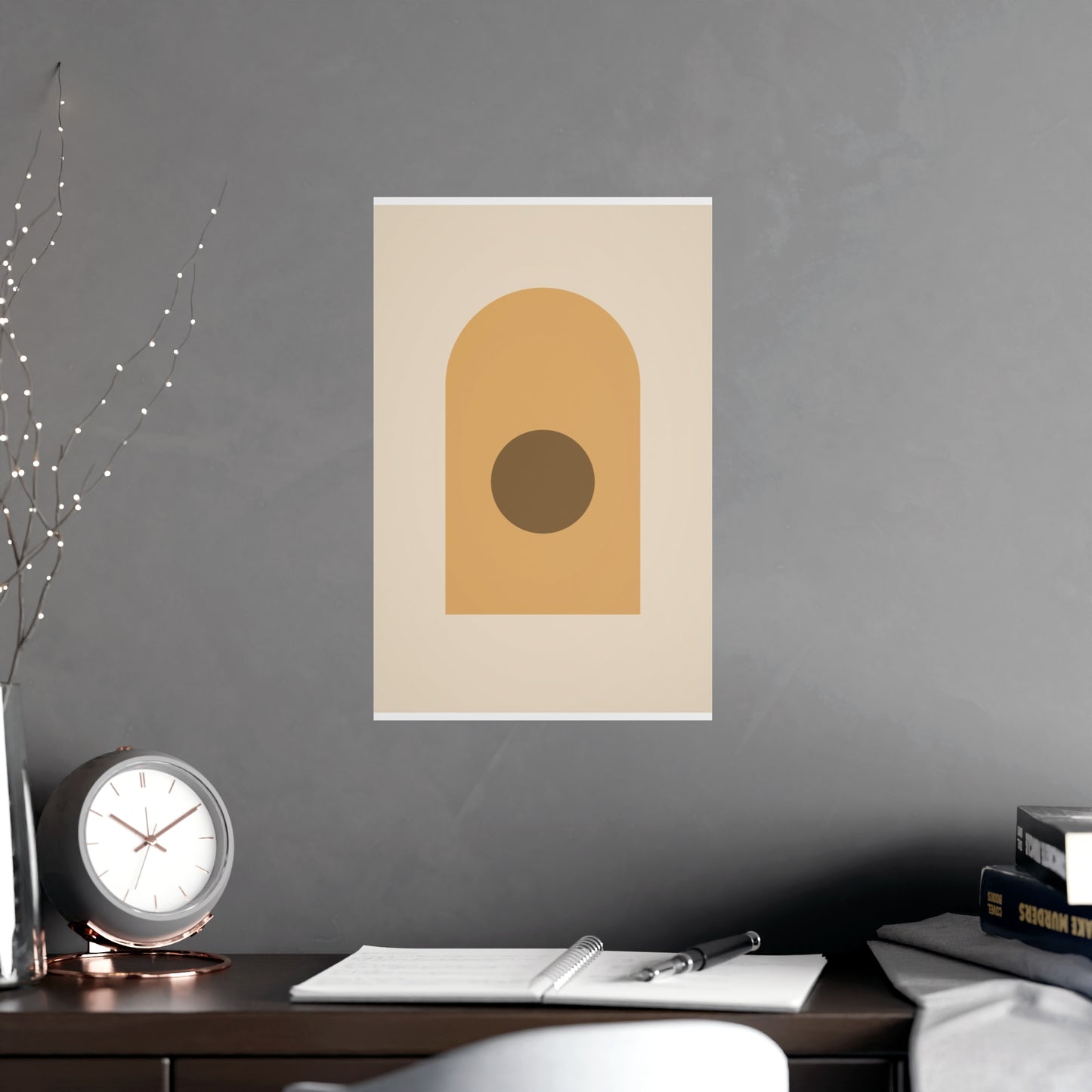 Muted 70s Arch Retro Wall Art | Living Room Print