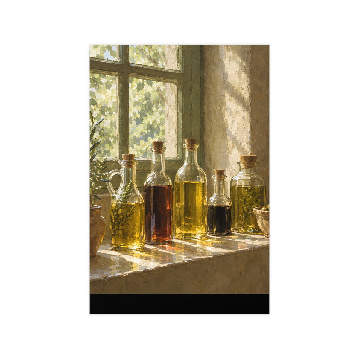 Oil and Vinegar on the Sill — oil and vinegar on the sill, 12x18 in print
