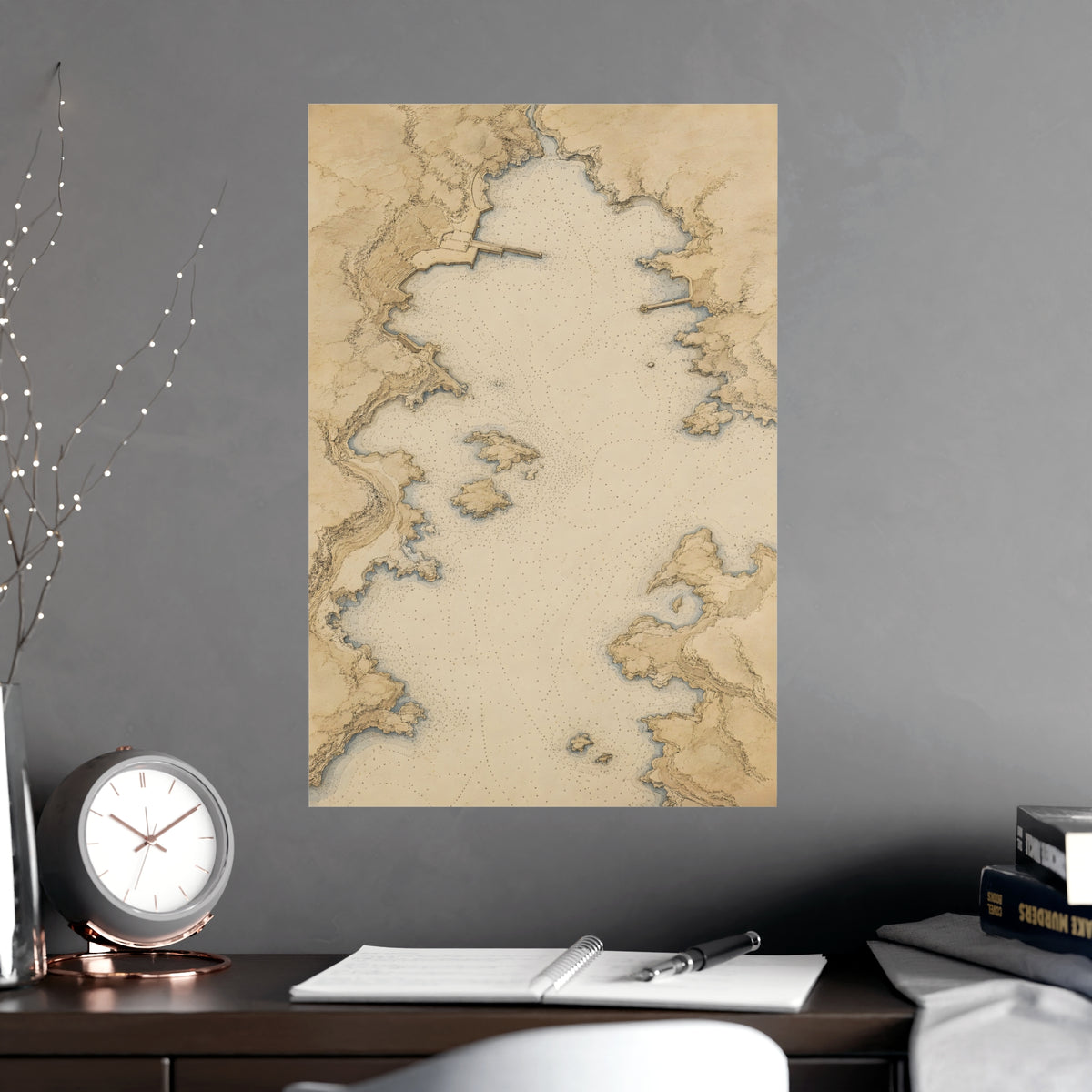 Harbour Soundings — harbour soundings, shown framed on a wall