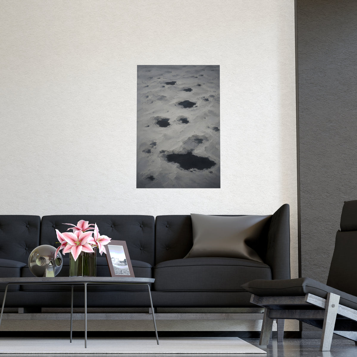 Tarns from Above — tarns from above, shown framed on a wall