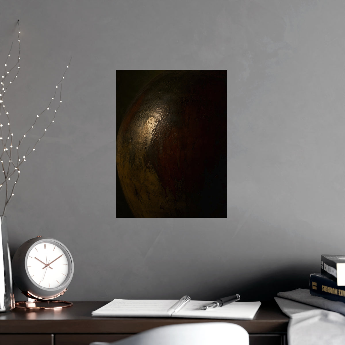 Too Close to See — too close to see, shown framed on a wall