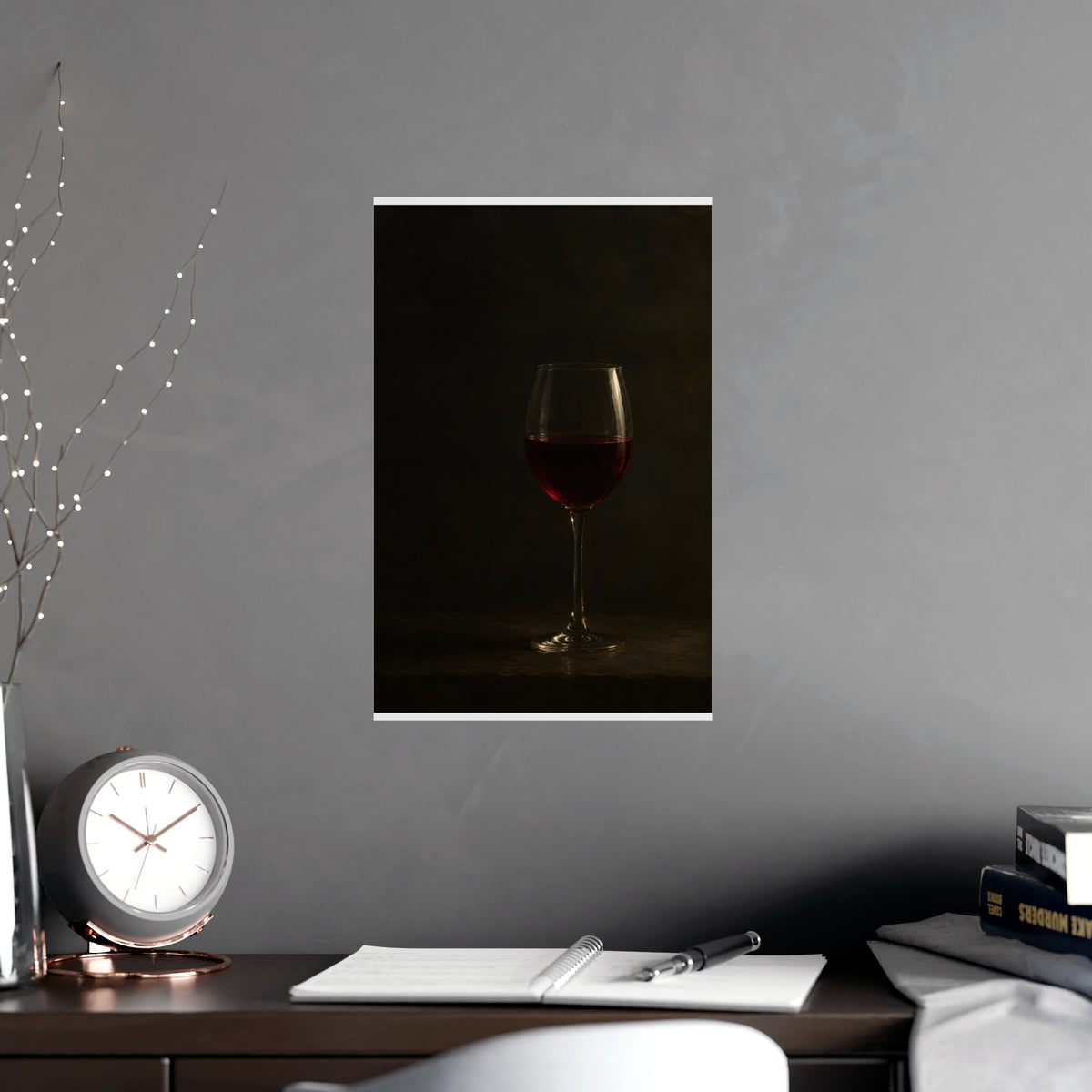 The Colour in the Glass — the colour in the glass, shown framed on a wall