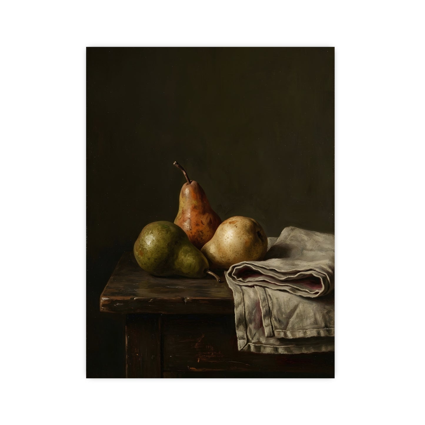 Three Pears — three pears, 16x24 in print