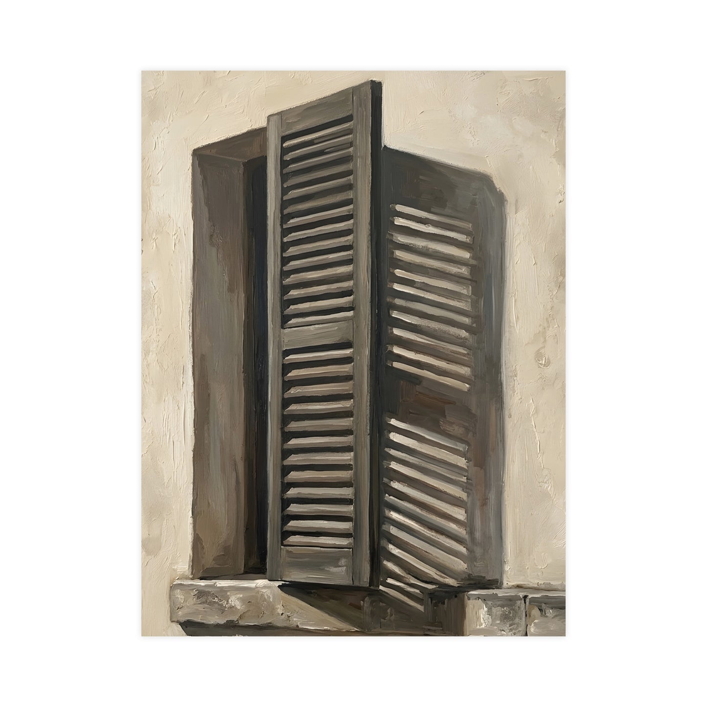 Shutters, Half Closed — shutters, half closed, 12x18 in print