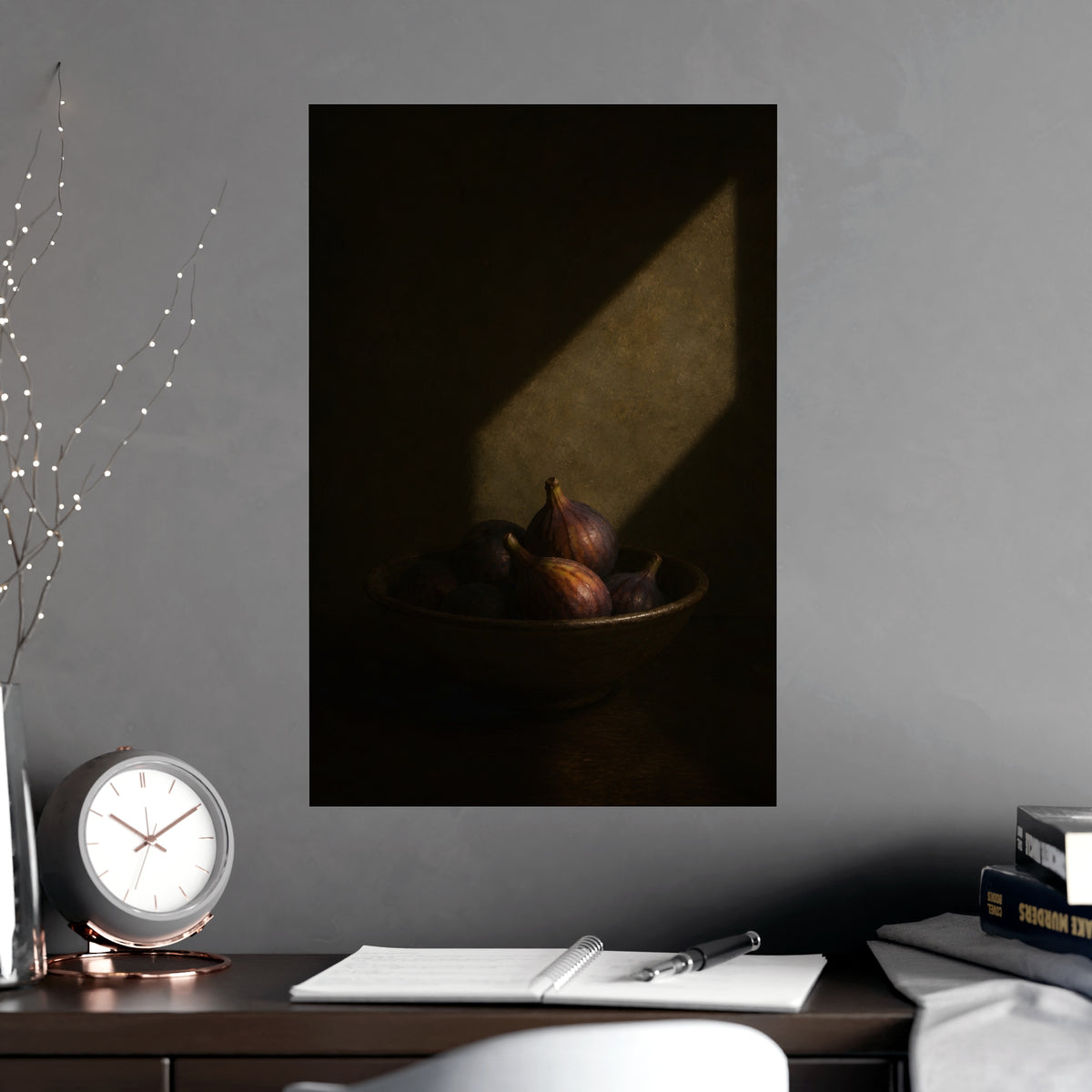 A Slit of Light — a slit of light, shown framed on a wall