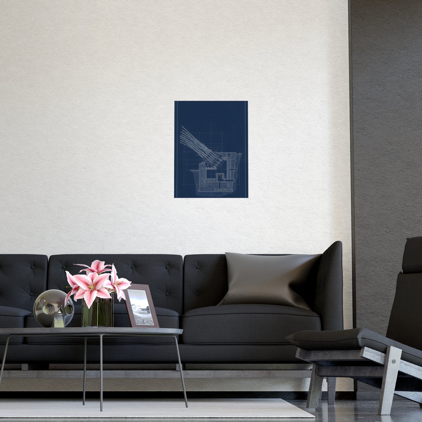 Cable Anchorage on a plain wall, shown at a larger size, 12x16 in print