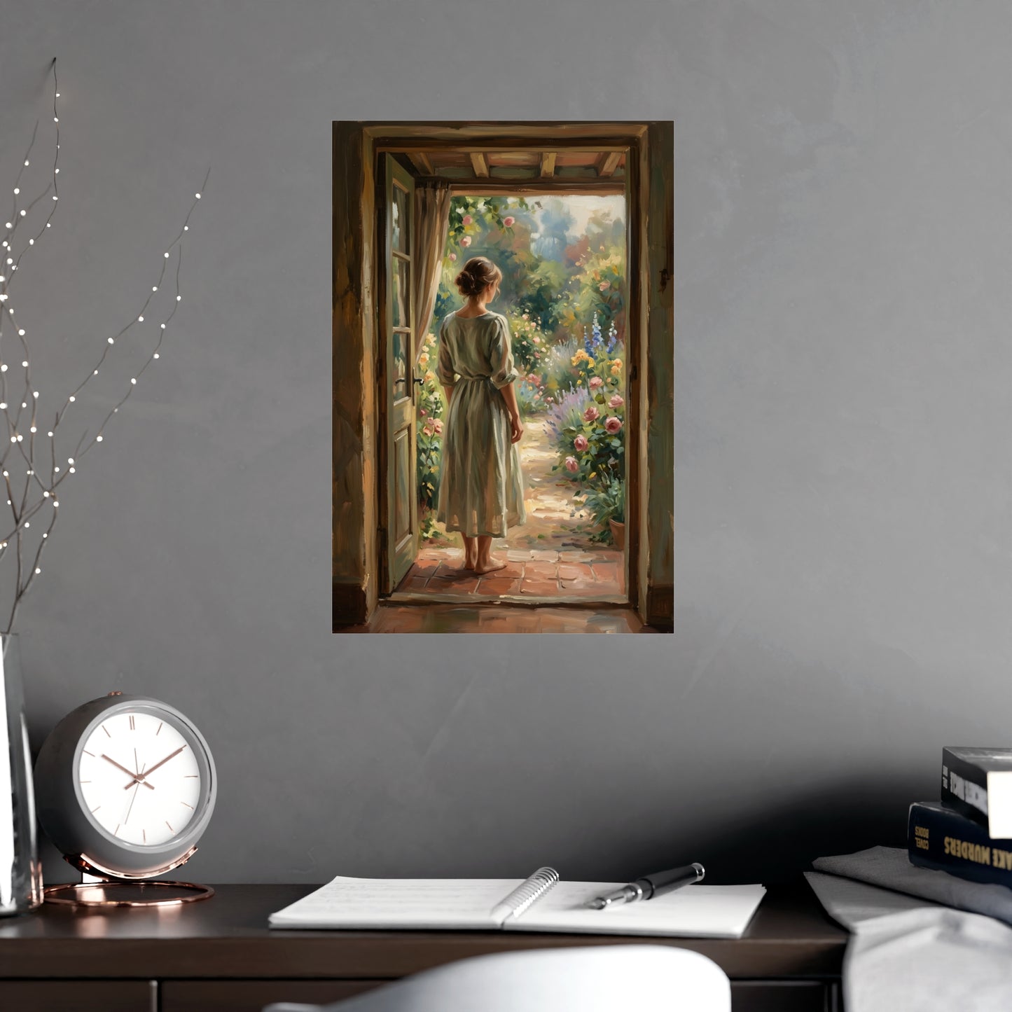 Gemini 15 on a plain wall, shown at a larger size, 12x18 in print