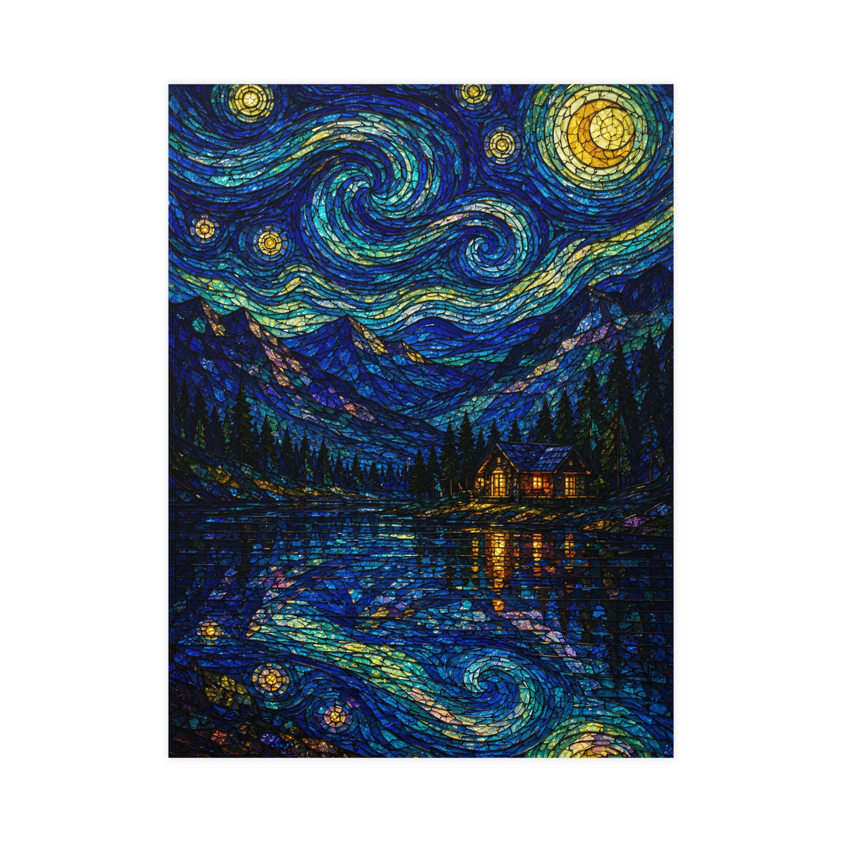 Lake and Mountain — lake and mountain, 18x24 in print