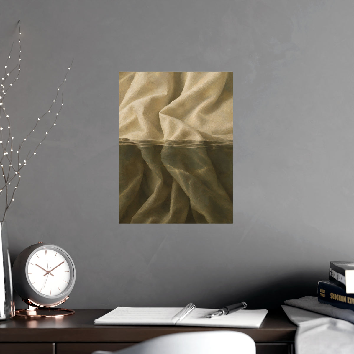 Wo es das Wasser Berührt | Textil-Studie | Kunstdruck