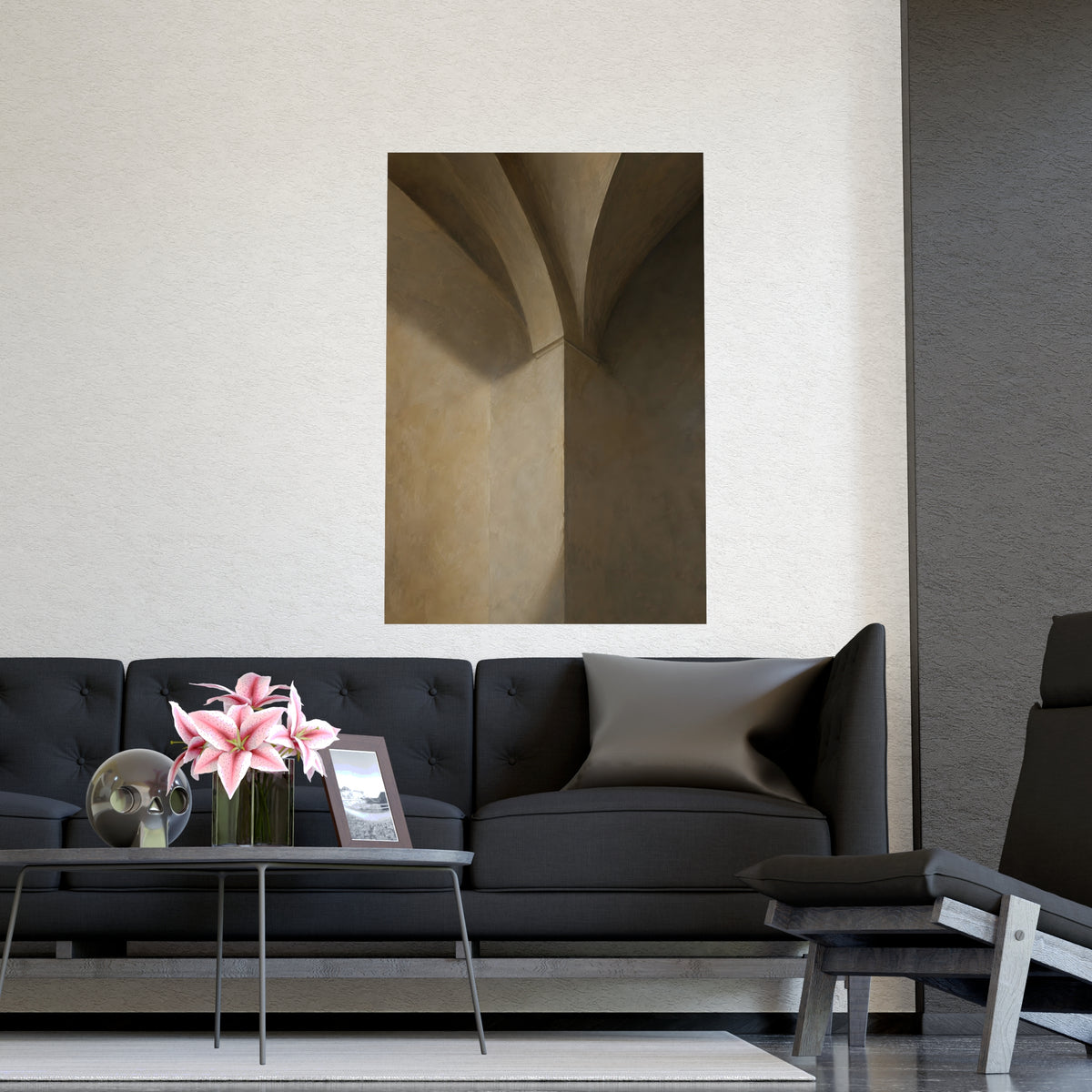 Vaulted Ceiling — vaulted ceiling, shown framed on a wall