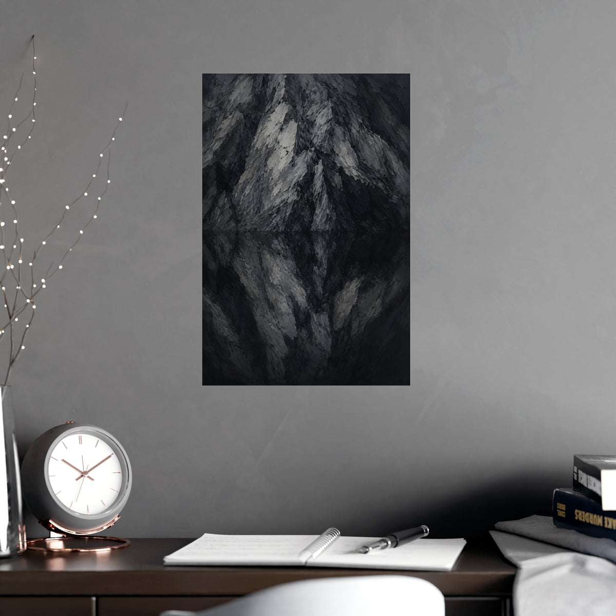 Still Water — still water, shown framed on a wall
