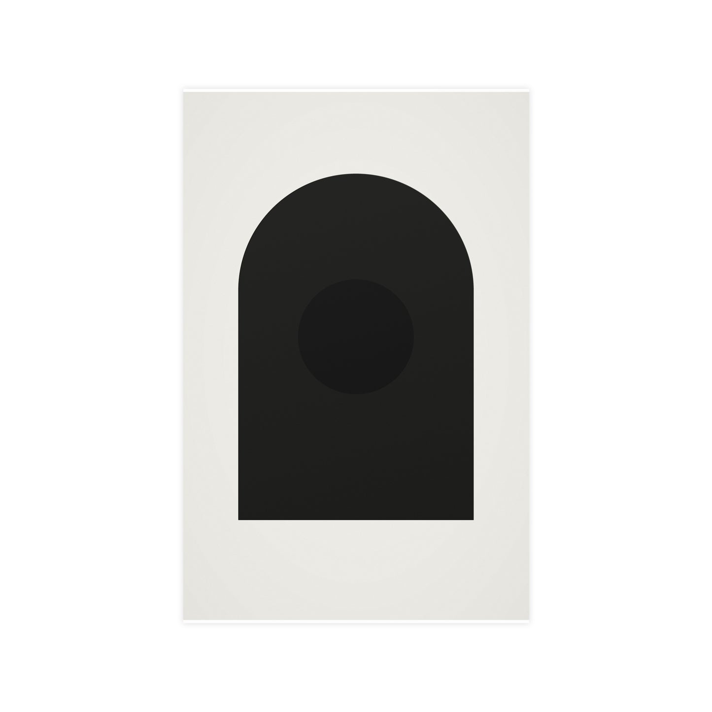 Charcoal Cream Arch Modern Wall Art | Living Room Print