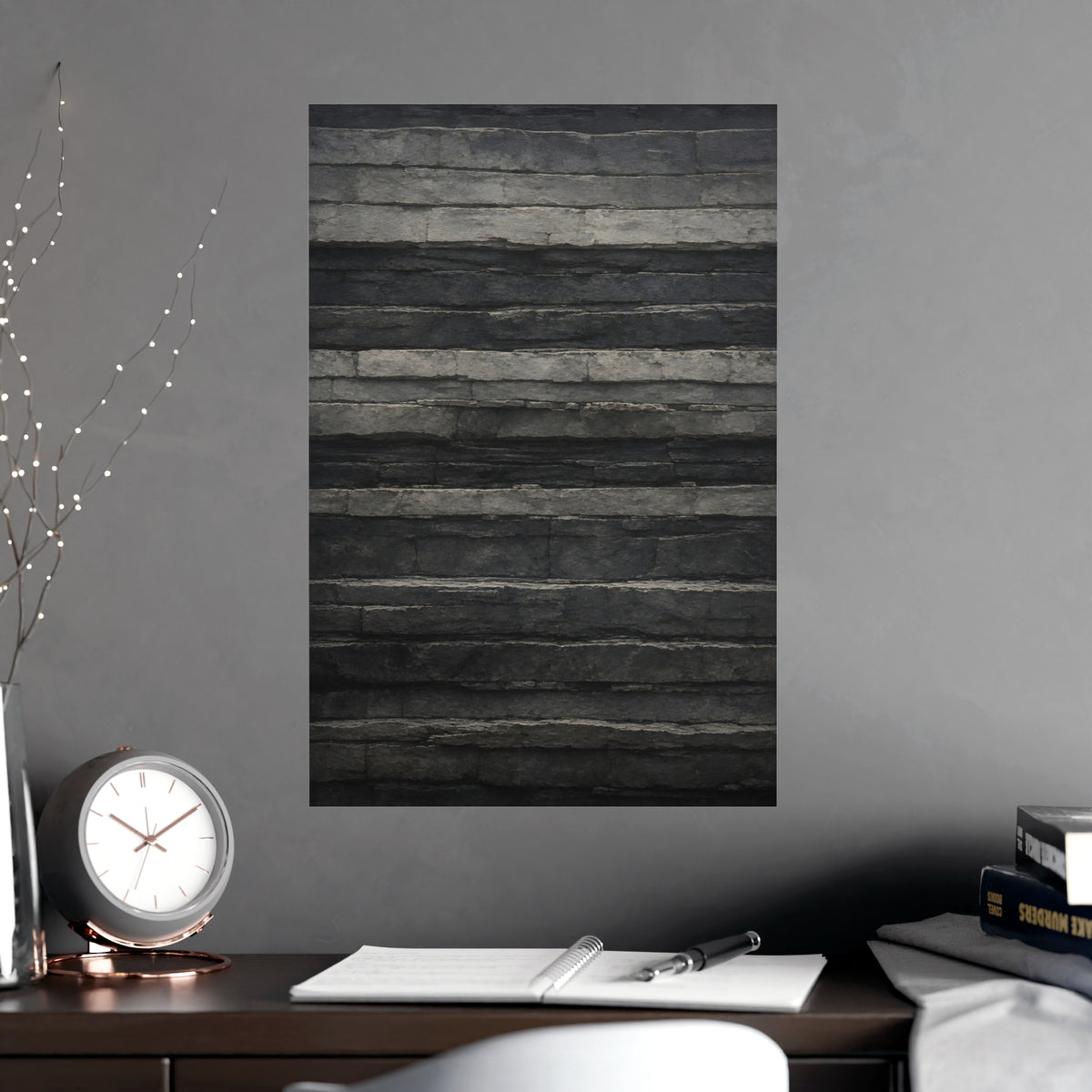 Level Strata — level strata, shown framed on a wall