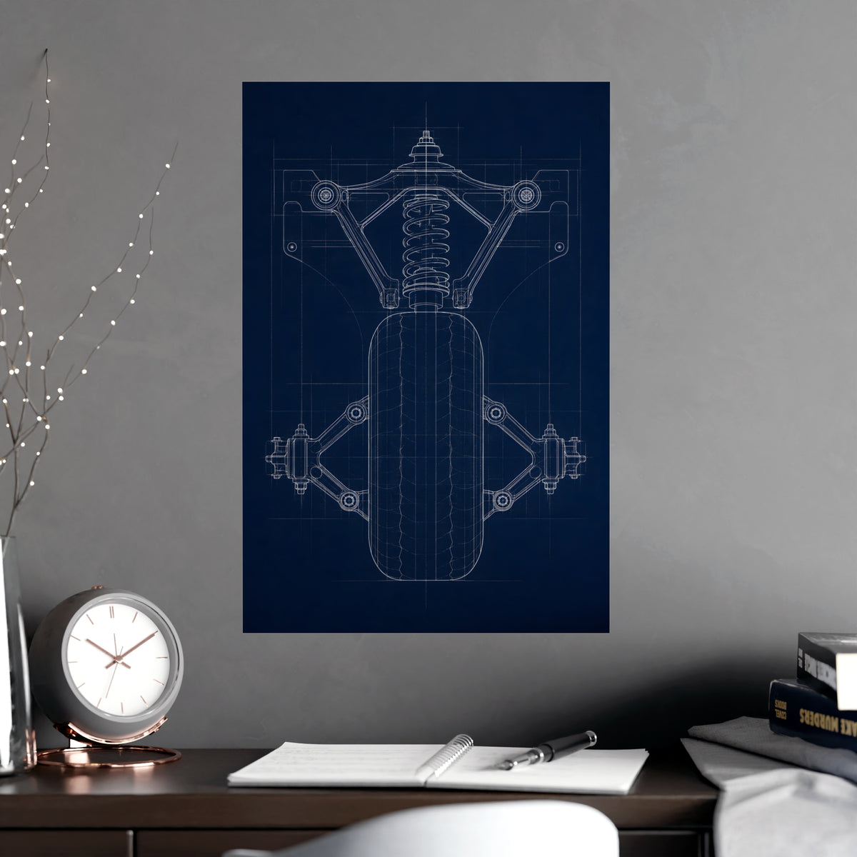 Double Wishbone — double wishbone, shown framed on a wall