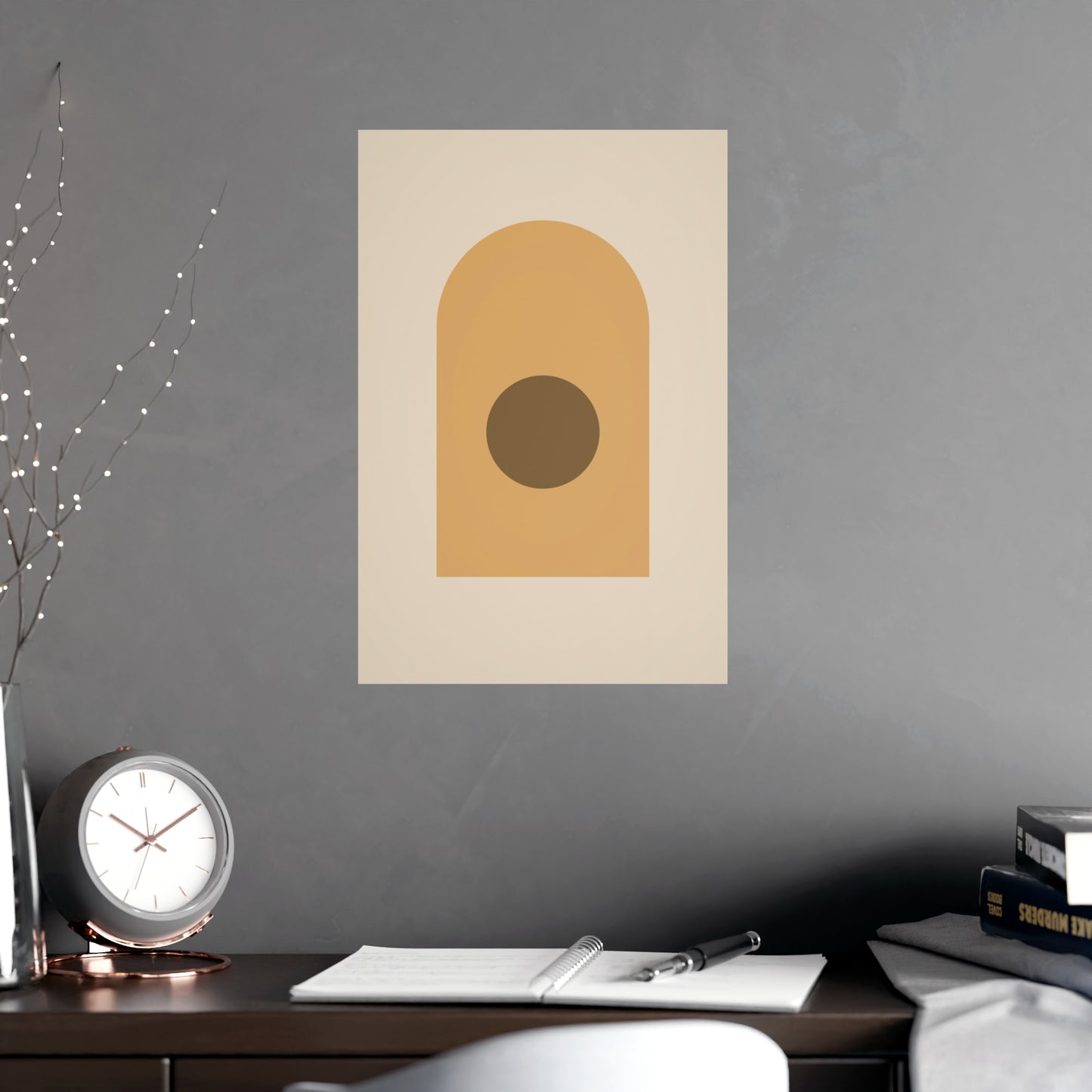 Muted 70s Arch Retro Wall Art | Living Room Print