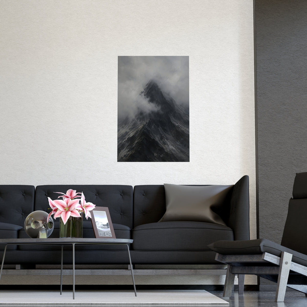 Peak in Cloud — peak in cloud, shown framed on a wall
