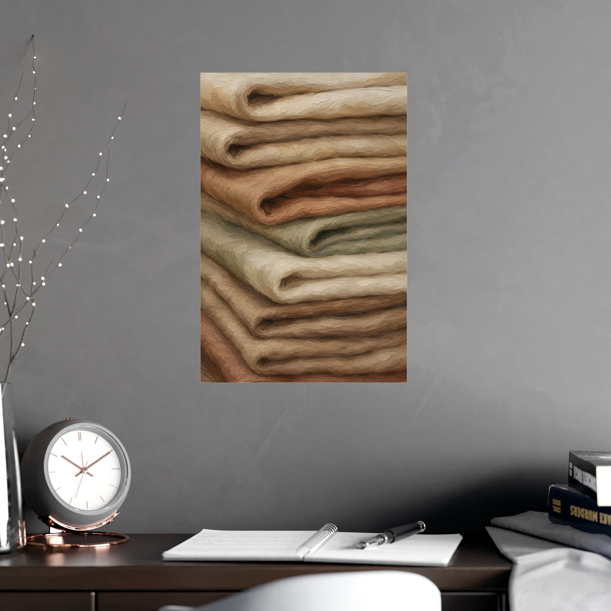 Folded Stack — folded stack, shown framed on a wall