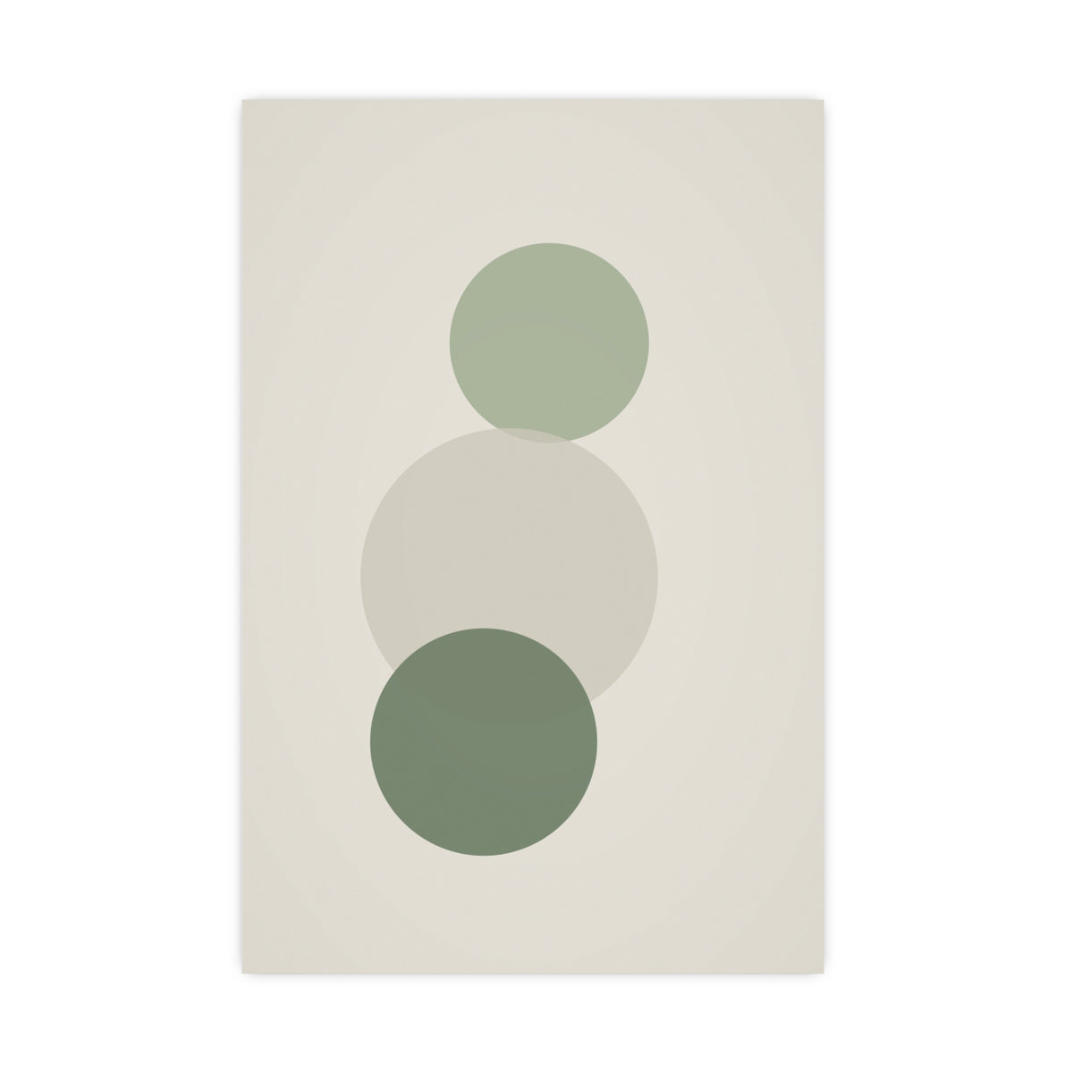 Sage Neutral Circles Boho Wall Art — circles in a sage neutral palette, 20x30 in print