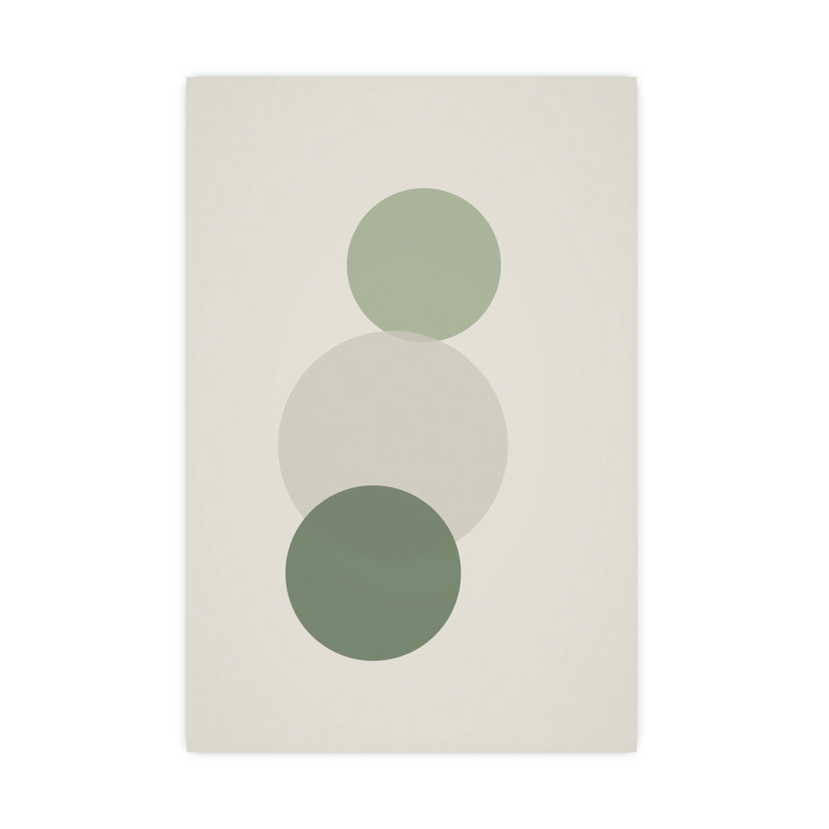 Sage Neutral Circles Boho Wall Art — circles in a sage neutral palette, 16x24 in print
