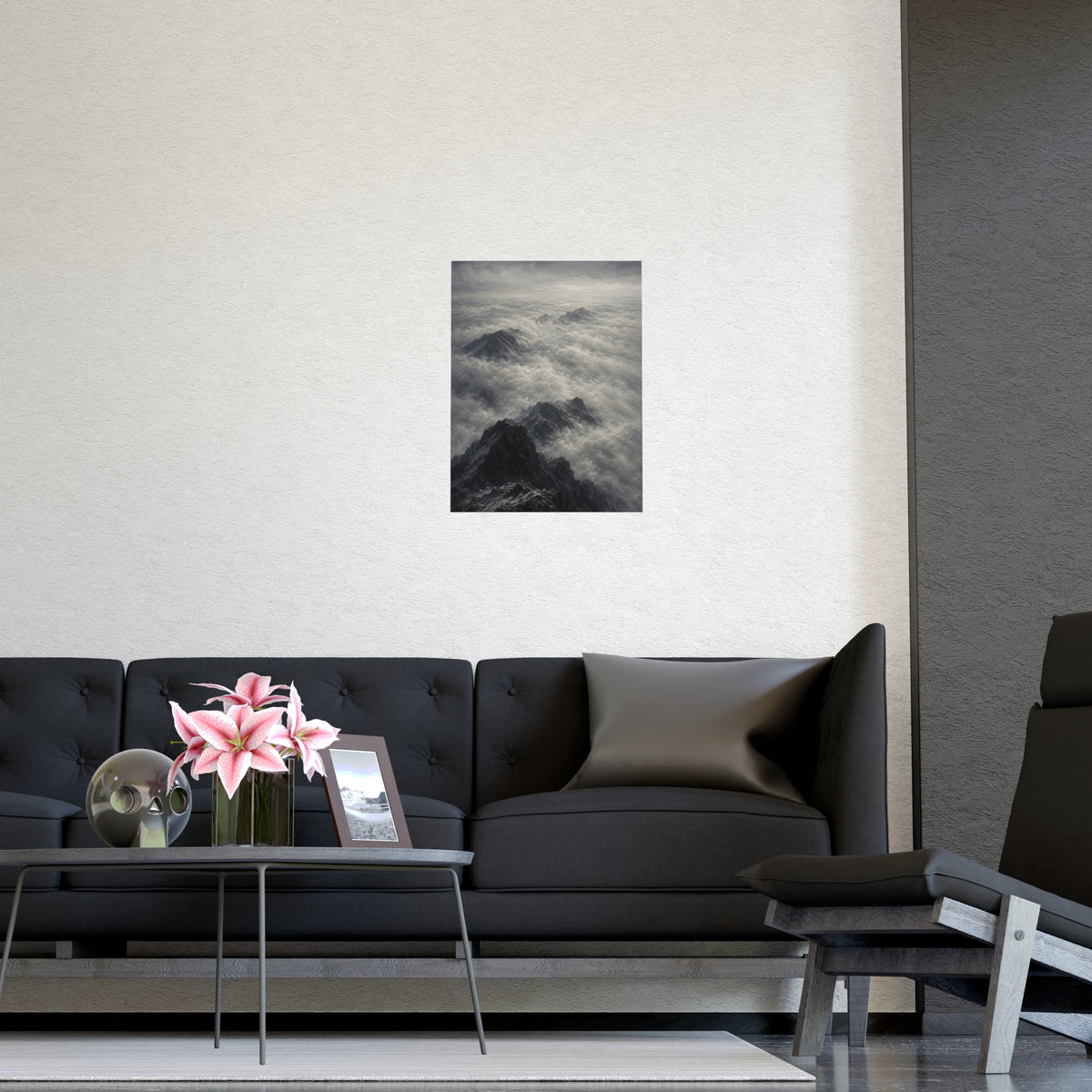 Sea of Cloud — sea of cloud, shown framed on a wall