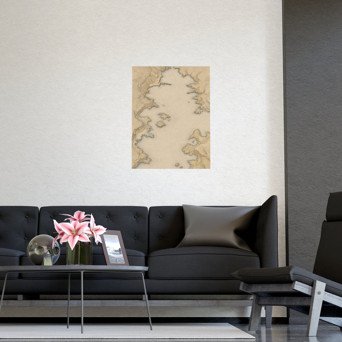 Harbour Soundings — harbour soundings, shown framed on a wall